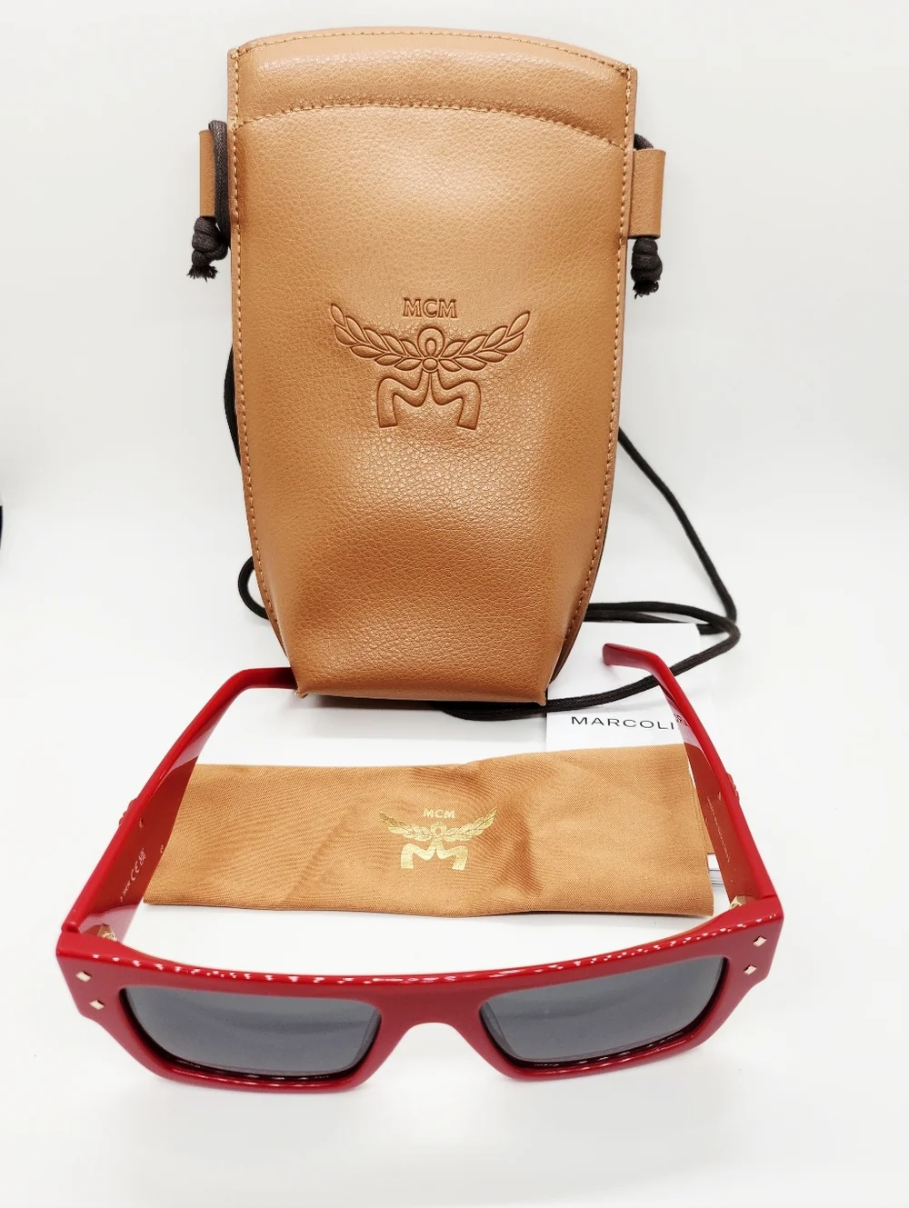 MCM Men's MW0014M Acetate Rectangle Sunglasses NWT